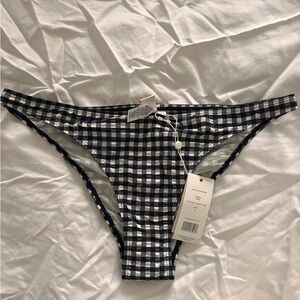 Tory Burch Gingham Hipster Swim Bottoms